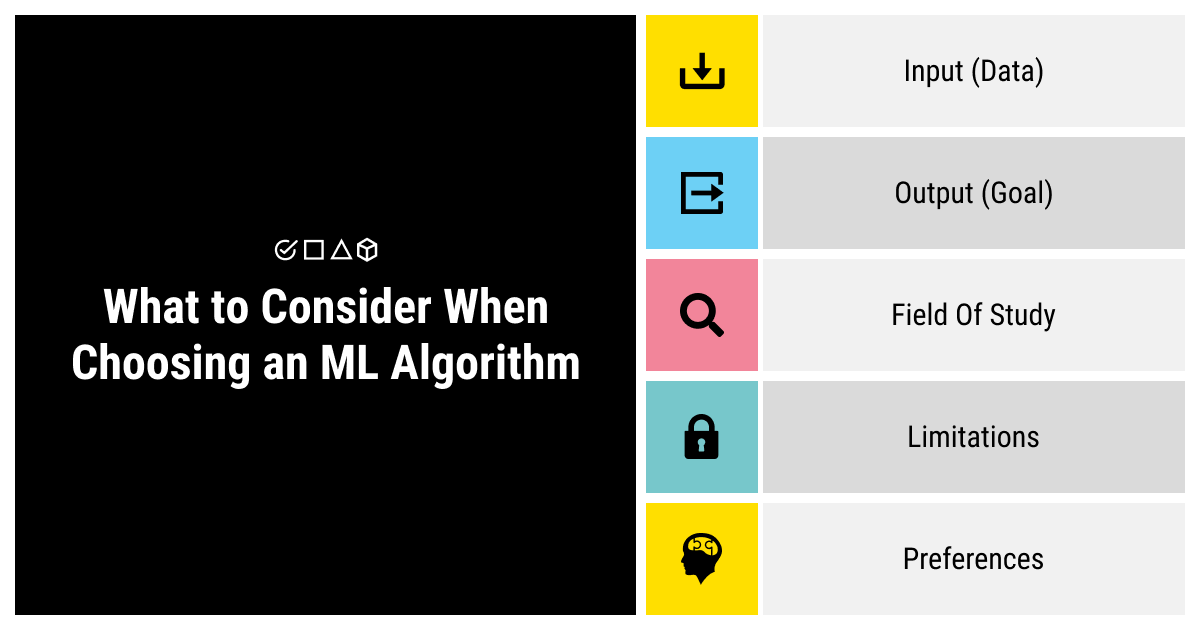 What to consider when choosing an ML algorithm