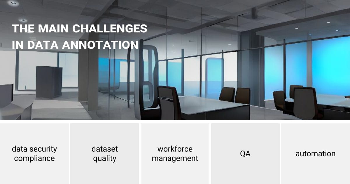 The main challenges in data annotatione