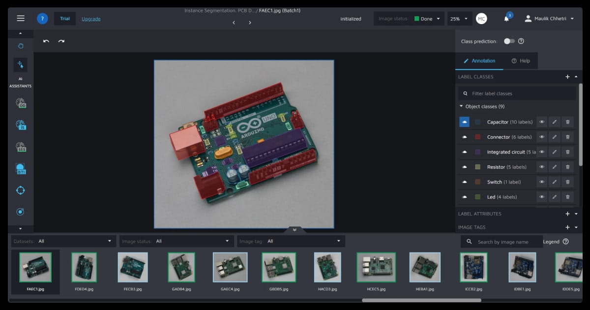 The Hasty platform’s interface