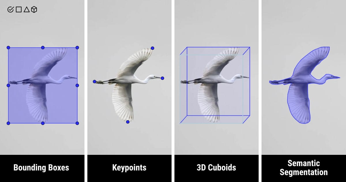 Different types of image annotation