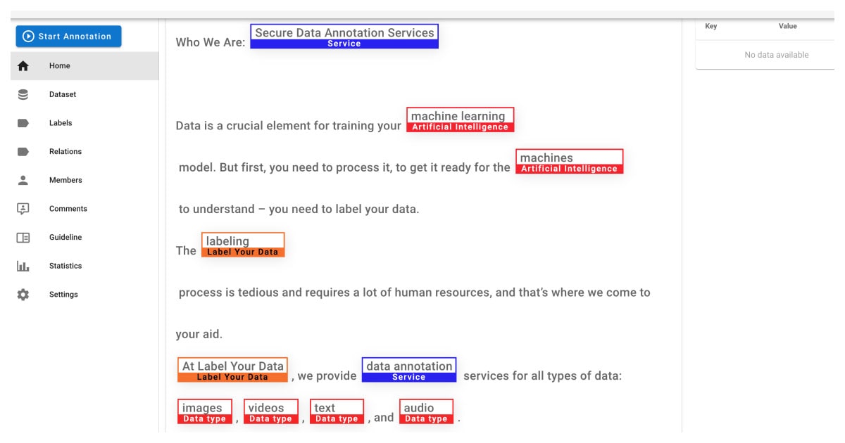 Data annotation is adding tags to pieces of data