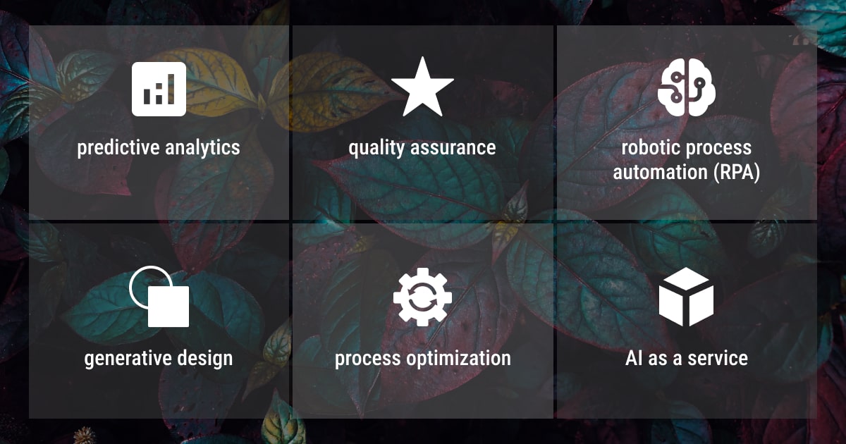 AI applications in manufacturing