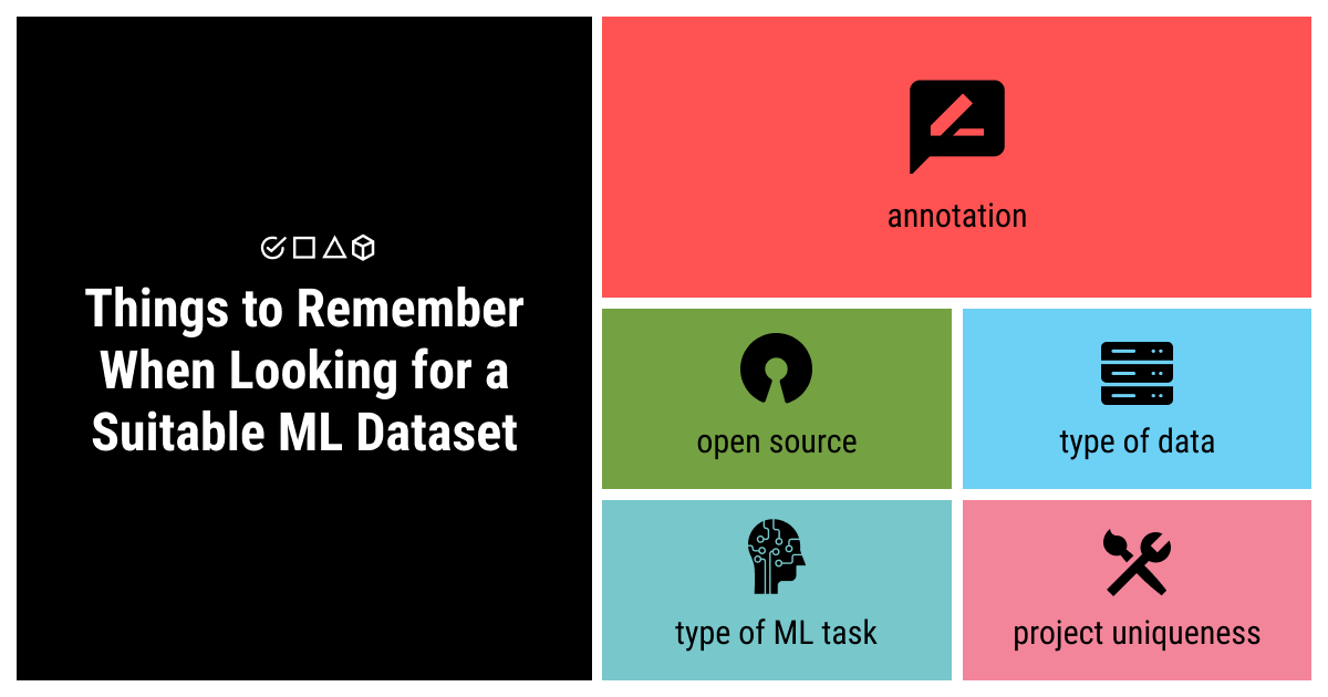 Things to remember when looking for a suitable ML dataset