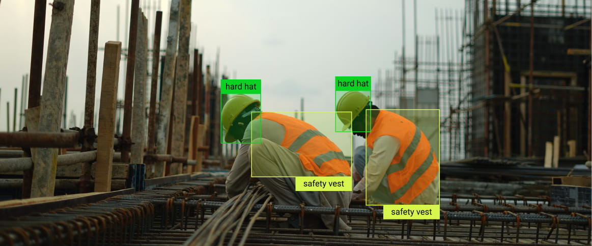 Construction site safety and PPE compliance monitoring