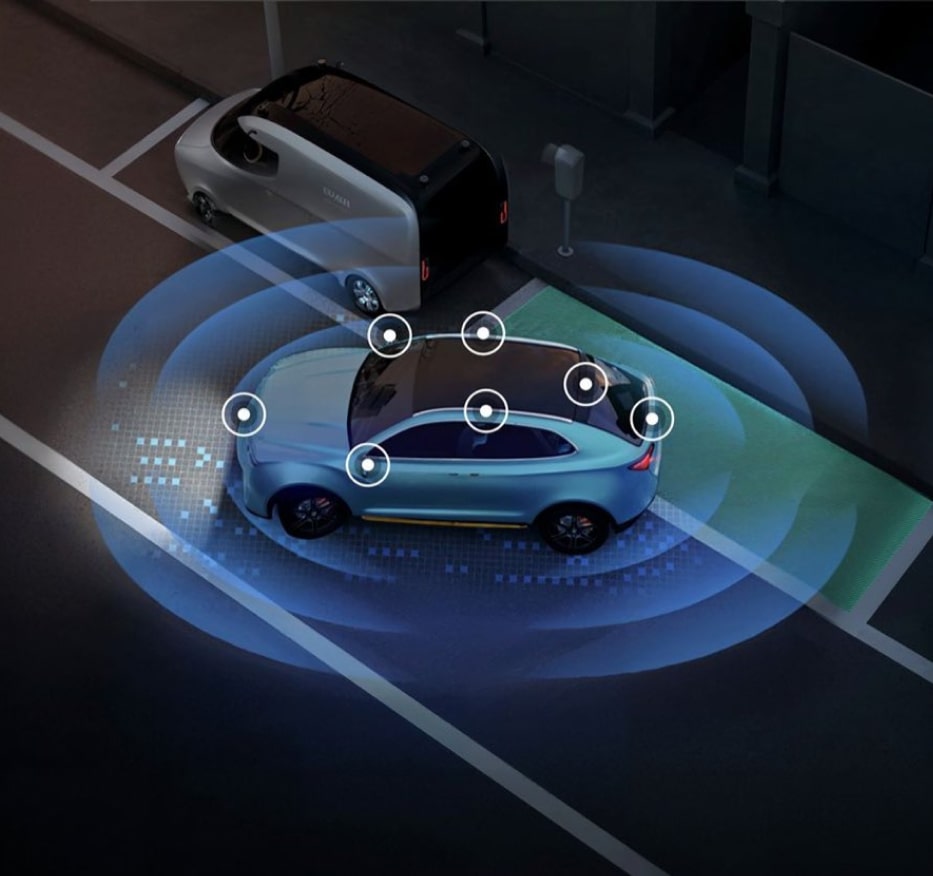 Autonomous car visualizing 3D depth perception system