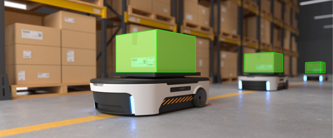 An example of 3d annotation for warehouse automation