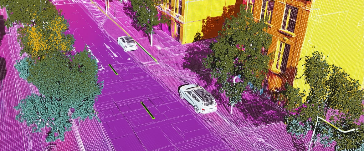 Label LiDAR and RADAR data for vehicle, pedestrian, and road sign detection.