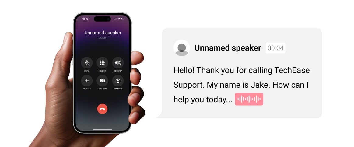 Audio labeling for customer support