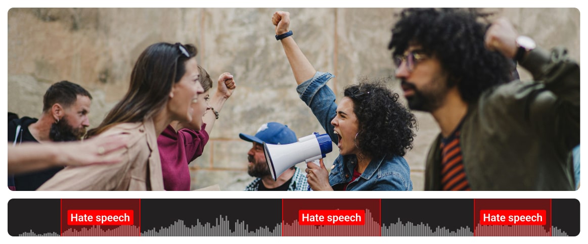 video moderation of hate speech