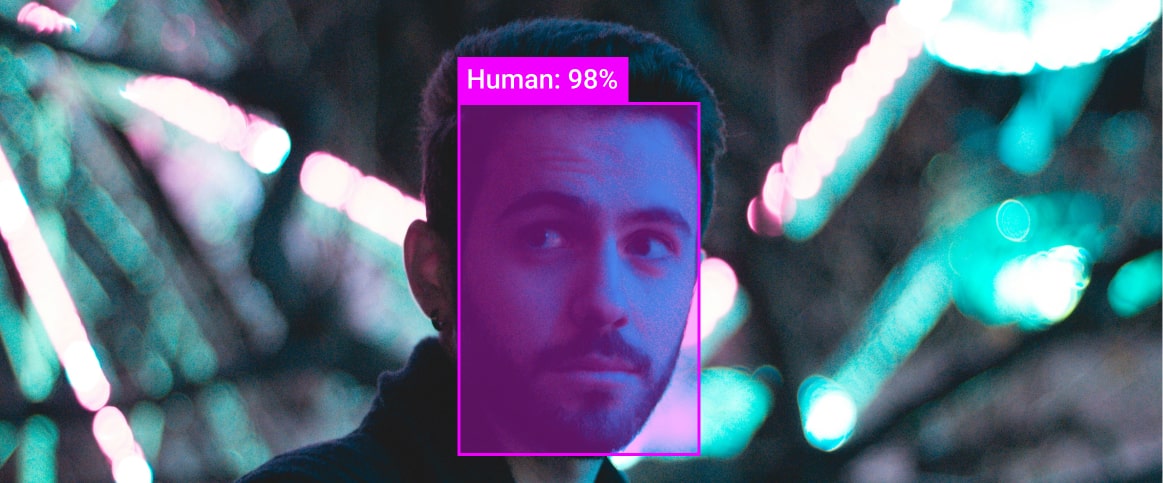 An example of a labeled facial recognition image, where the face is in the rectangle